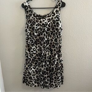 Tiered animal print dress